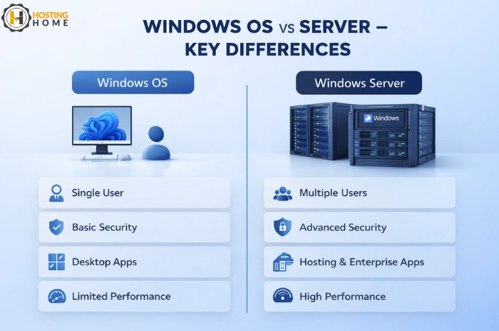 Windows Server vs Windows OS Key Differences